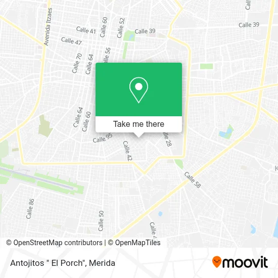 Antojitos " El Porch" map