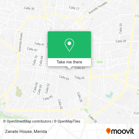 Zanate House map
