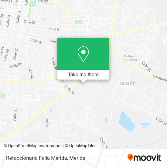 Refaccionaria Falla Merida map