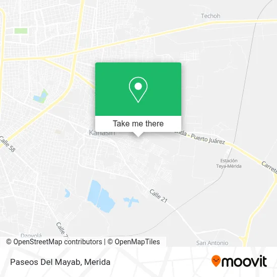 Paseos Del Mayab map