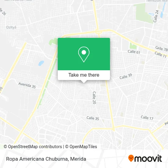 Ropa Americana Chuburna map