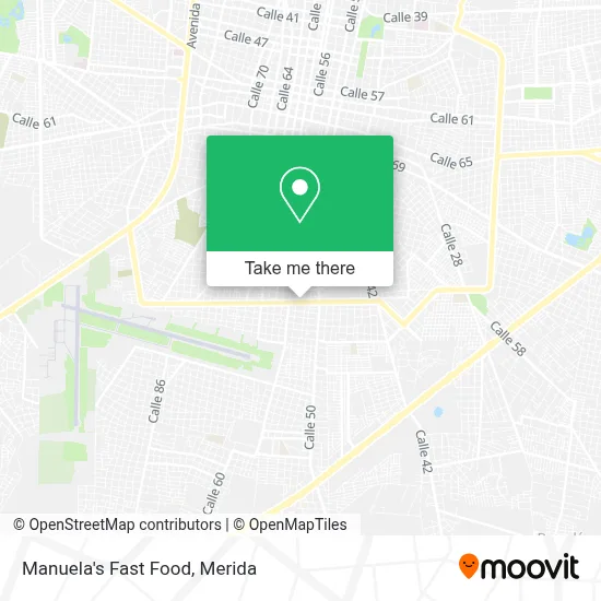 Manuela's Fast Food map