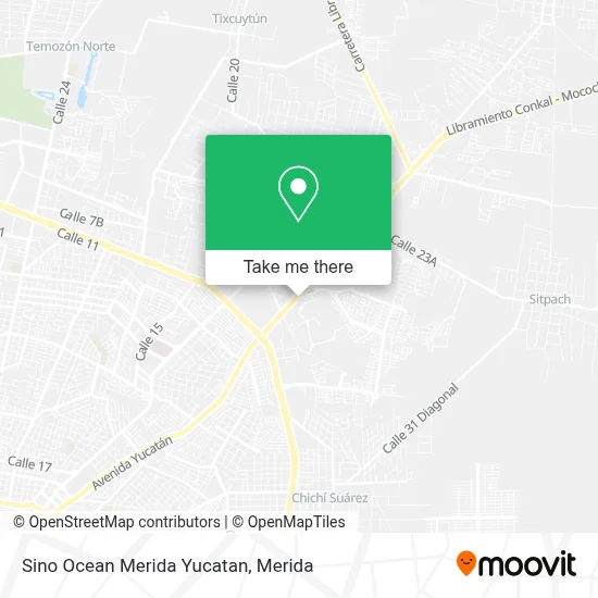 Sino Ocean Merida Yucatan map