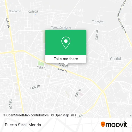 Puerto Sisal map