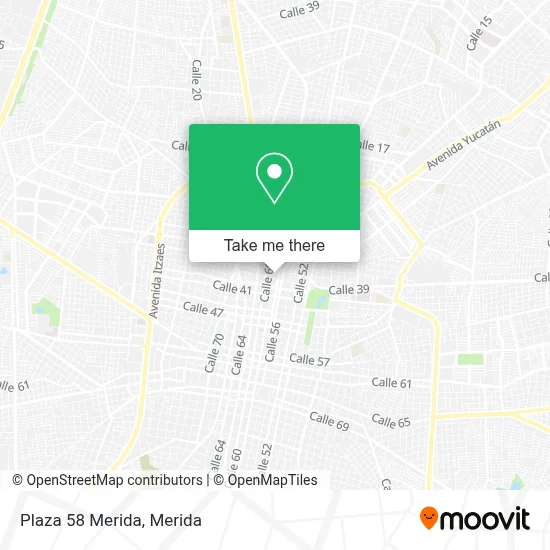 Plaza 58 Merida map