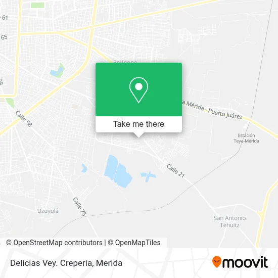 Delicias Vey. Creperia map