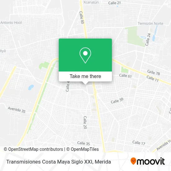 Transmisiones Costa Maya Siglo XXI map