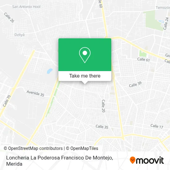 Loncheria La Poderosa Francisco De Montejo map