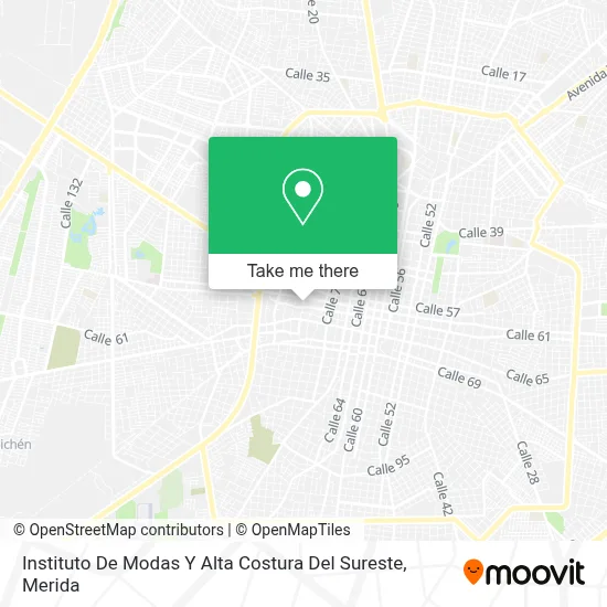 Instituto De Modas Y Alta Costura Del Sureste map