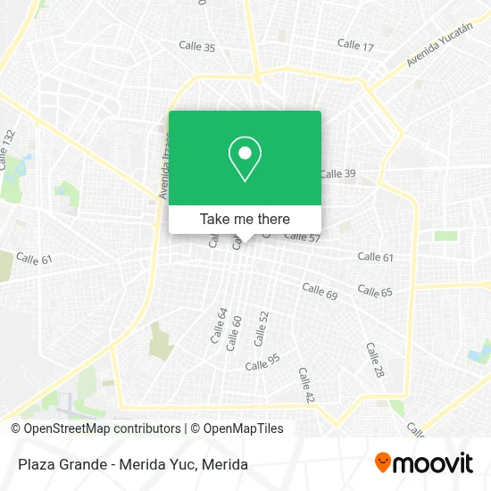 Plaza Grande - Merida Yuc map
