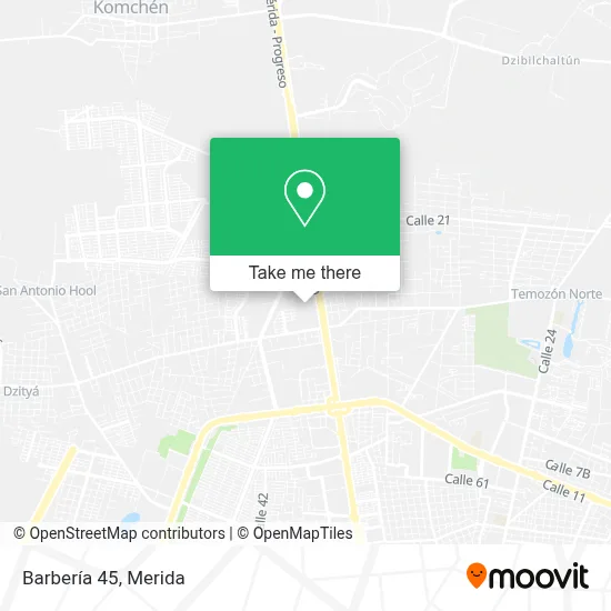 Barbería 45 map