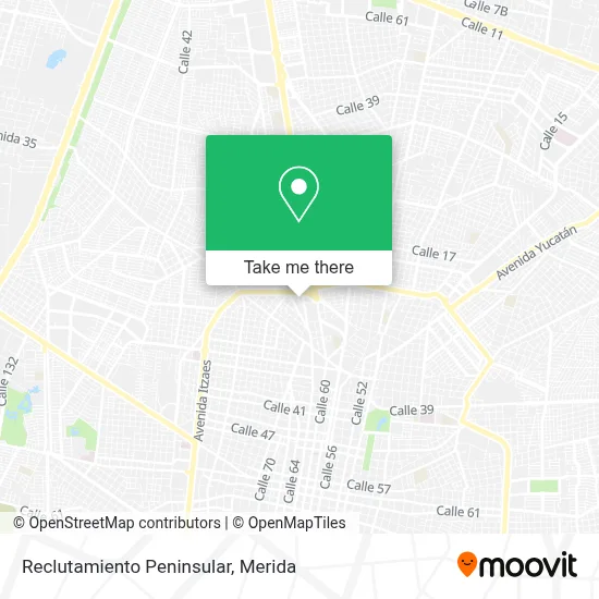 Reclutamiento Peninsular map