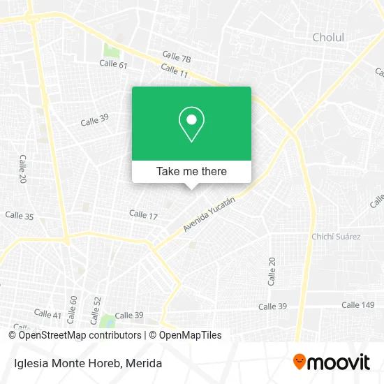 Iglesia Monte Horeb map