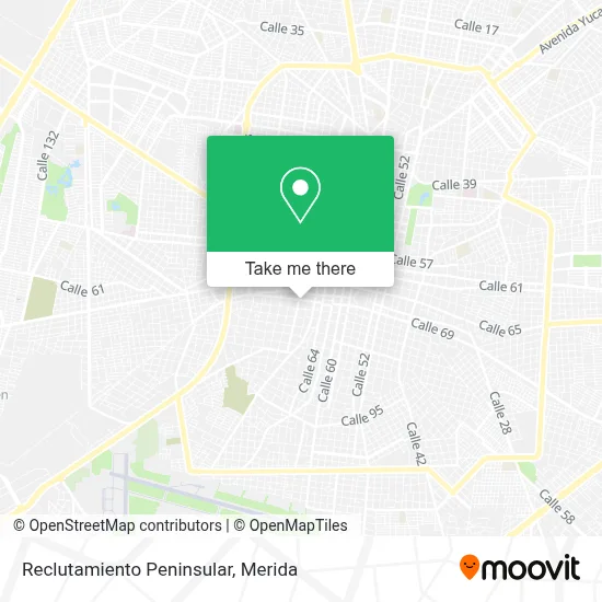 Reclutamiento Peninsular map