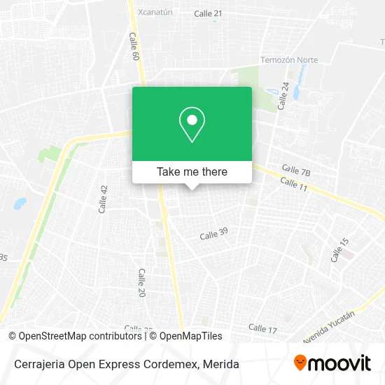Cerrajeria Open Express Cordemex map
