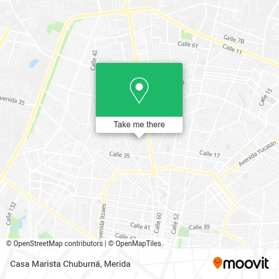 Casa Marista Chuburná map