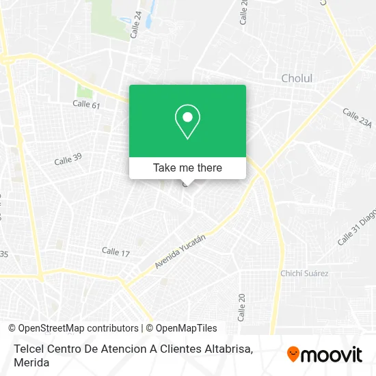 Telcel Centro De Atencion A Clientes Altabrisa map