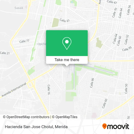 Hacienda San Jose Cholul map