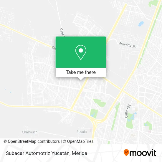 Subacar Automotriz Yucatán map