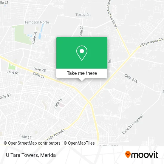 U Tara Towers map