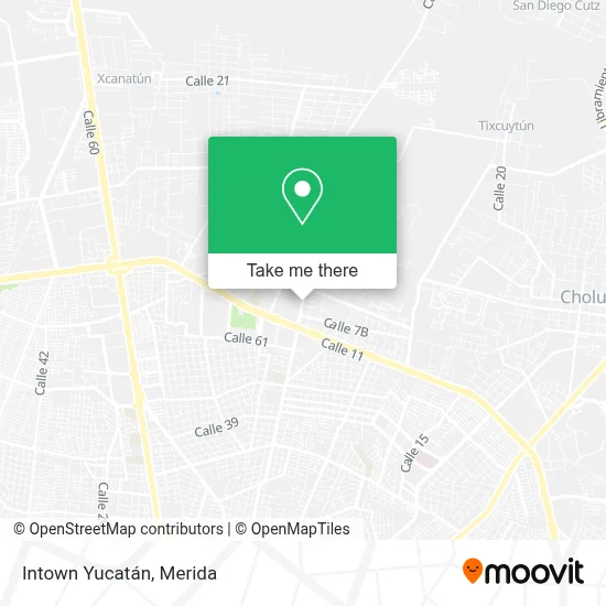 Intown Yucatán map