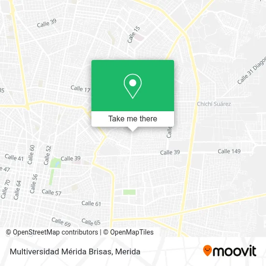 Multiversidad Mérida Brisas map