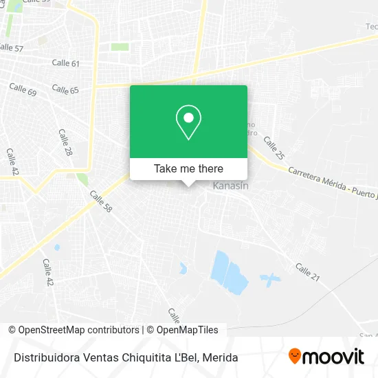 Distribuidora Ventas Chiquitita L'Bel map