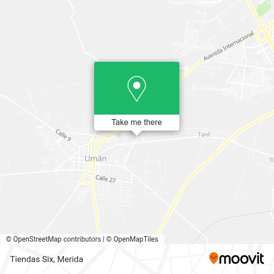 Tiendas Six map