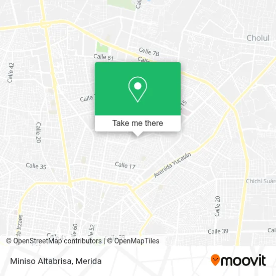 Miniso Altabrisa map