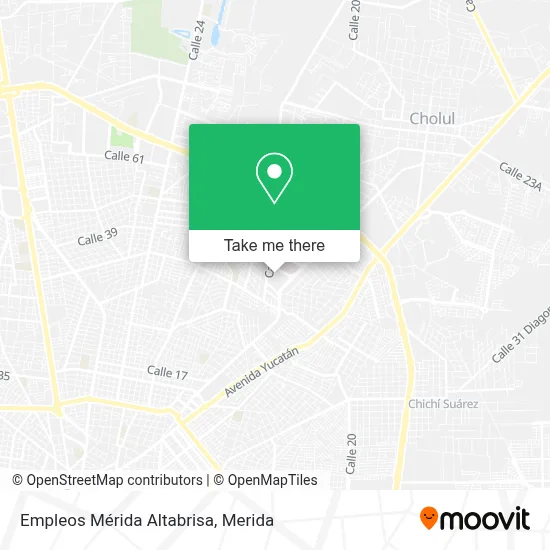 Empleos Mérida Altabrisa map