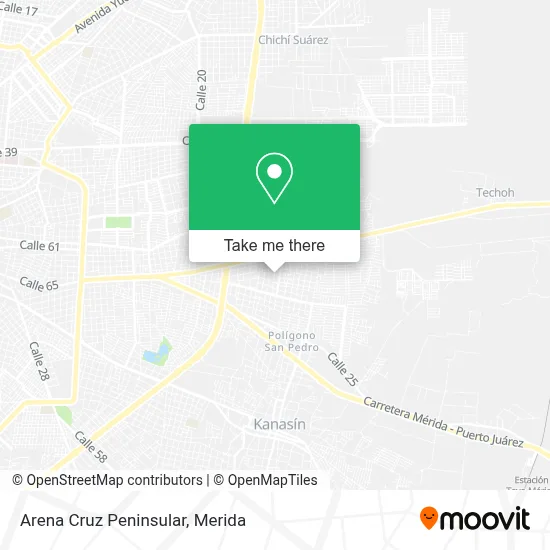 Arena Cruz Peninsular map