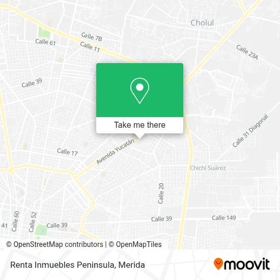 Renta Inmuebles Peninsula map