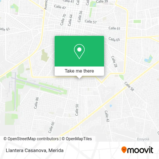 Llantera Casanova map