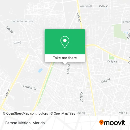 Cemsa Mérida map