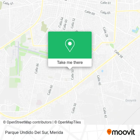 Parque Undido Del Sur map
