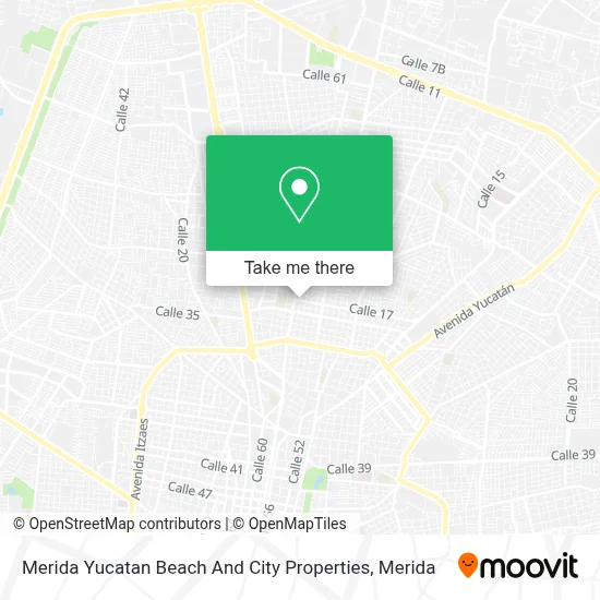 Merida Yucatan Beach And City Properties map