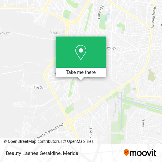 Beauty Lashes Geraldine map