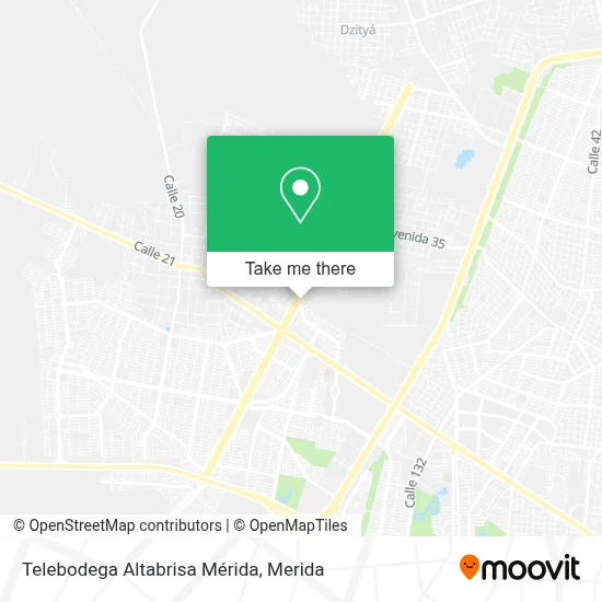Telebodega Altabrisa Mérida map