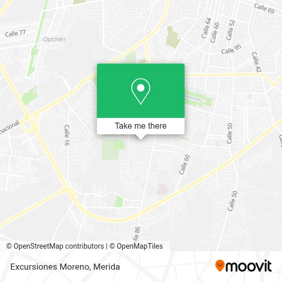 Mapa de Excursiones Moreno