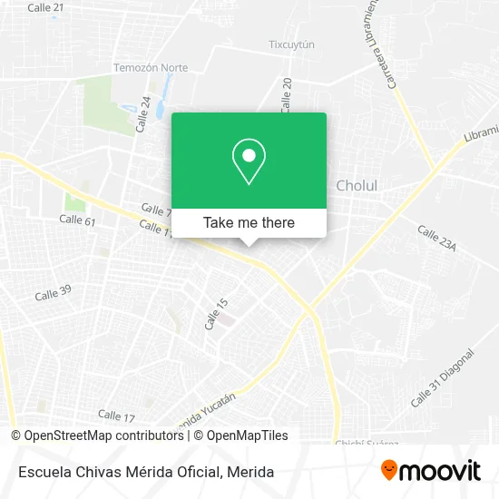 Escuela Chivas Mérida Oficial map