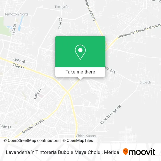 Lavandería Y Tintorería Bubble Maya Cholul map