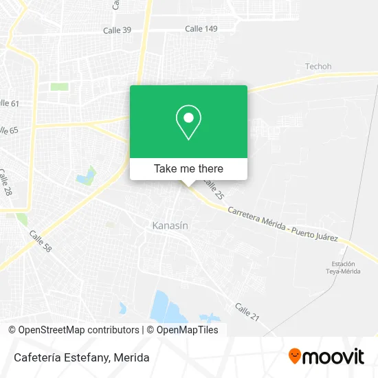 Cafetería Estefany map