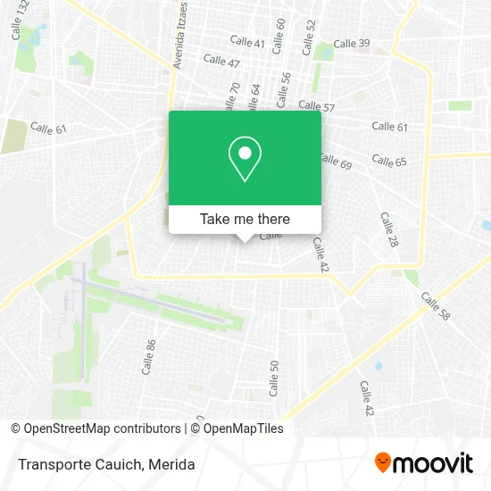 Transporte Cauich map