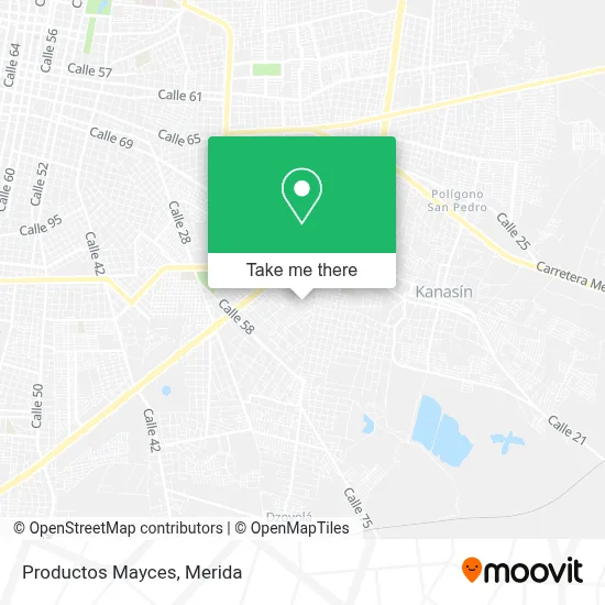 Productos Mayces map