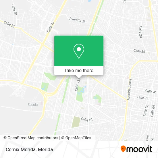 Cemix Mérida map