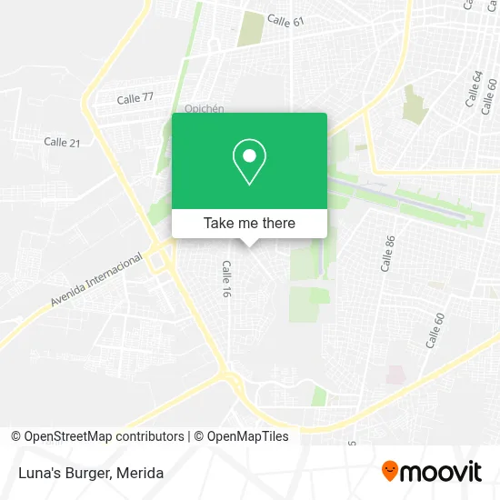Luna's Burger map