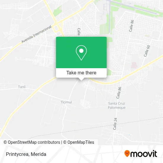 Printycrea map