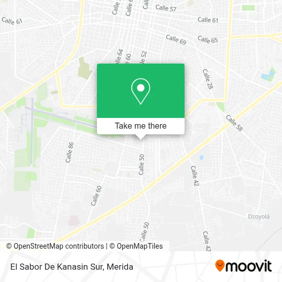 El Sabor De Kanasin Sur map