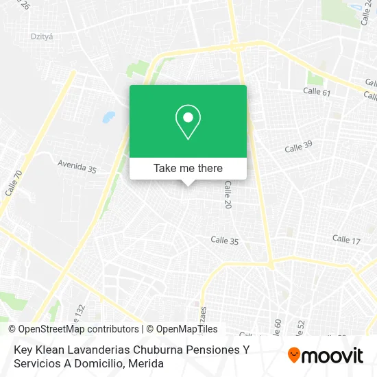 Key Klean Lavanderias Chuburna Pensiones Y Servicios A Domicilio map
