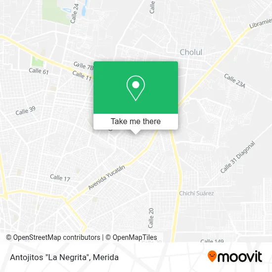 Antojitos "La Negrita" map